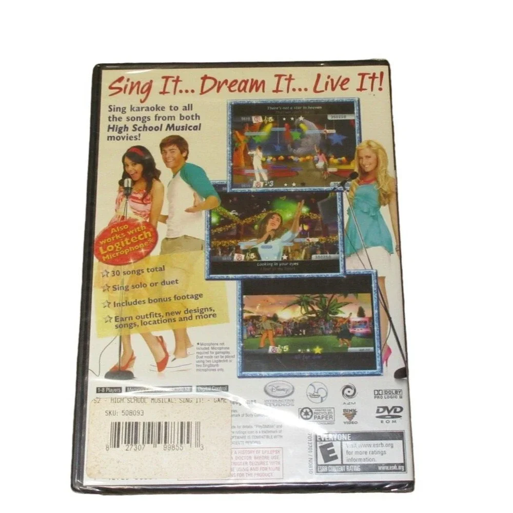 High School Musical: Sing It (Sony PlayStation 2, 2007) NEW